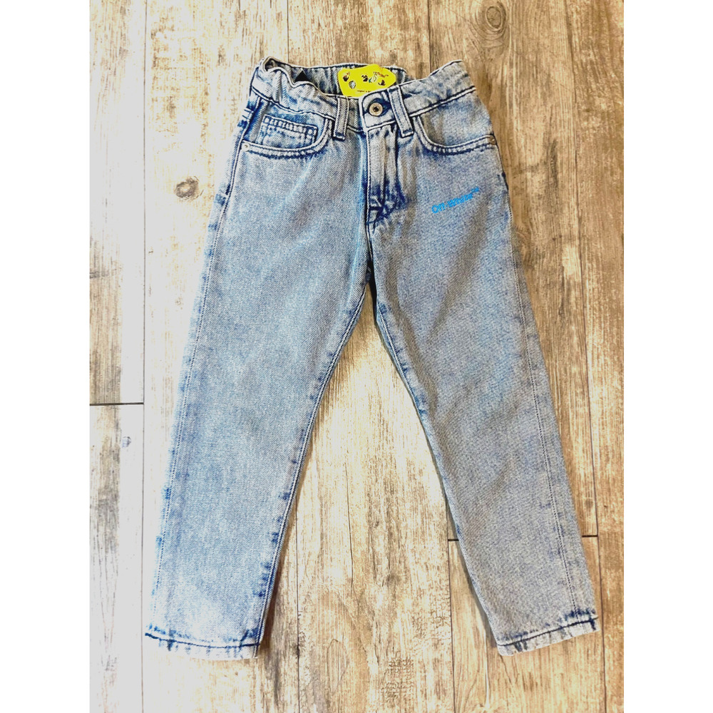 Off-White Kids Helvetica low-rise straight jeans